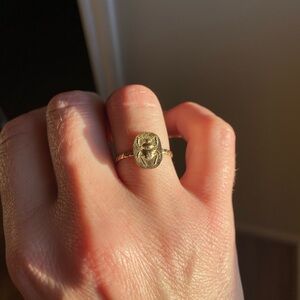 Ancient Honey 14k scarab ring | size 7